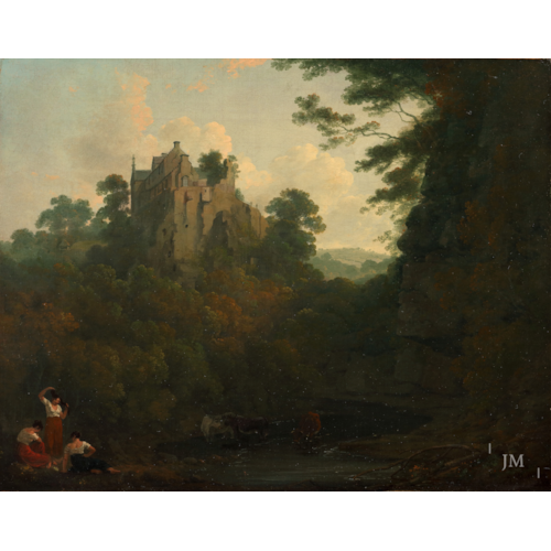 View of Hawthornden Castle on the River North Esk, Midlothian, Scotland